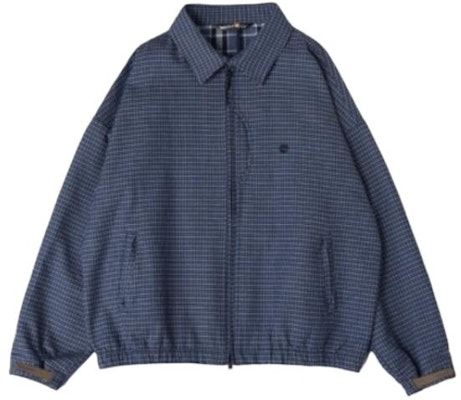 添柏岚 x C.F. Stead SS24 靛蓝麂皮格纹哈灵顿夹克 男女通用 A64CU Buy 添柏岚 x C.F. Stead SS24 靛蓝麂皮格纹哈灵顿夹克 男女通用 A64CU