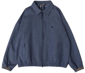 添柏岚 x C.F. Stead SS24 靛蓝麂皮格纹哈灵顿夹克 男女通用 A64CU Order 添柏岚 x C.F. Stead SS24 靛蓝麂皮格纹哈灵顿夹克 男女通用 A64CU