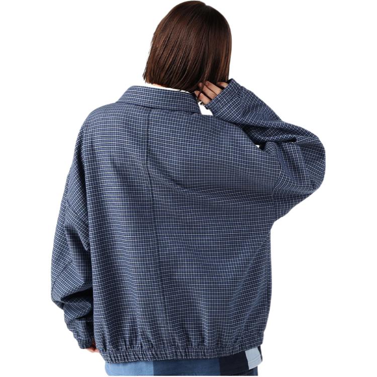 Details for 添柏岚 x C.F. Stead SS24 靛蓝麂皮格纹哈灵顿夹克 男女通用 A64CU