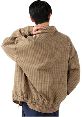 Timberland x C.F. Stead SS24 Indigo Suede Plaid Harrington Jacket Unisex. A64CU 1