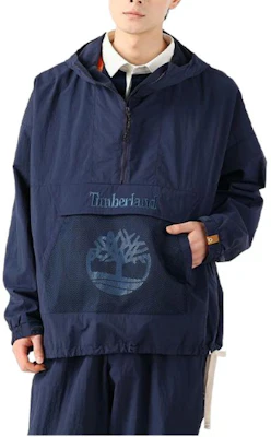 Timberland x C F Stead SS24 Jaket Indigo Suede Half-Zip Windbreaker Unisex A64DF Lookbook Timberland x C F Stead SS24 Jaket Indigo Suede Half-Zip Windbreaker Unisex A64DF
