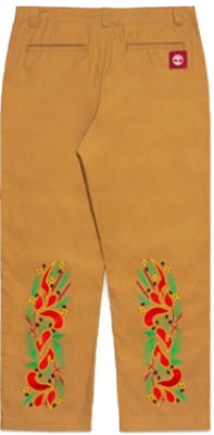 Timberland x CLOT Collaboration Embroidered Geometric Pattern Brown Pants Unisex A63K5-P47 Order Timberland x CLOT Collaboration Embroidered Geometric Pattern Brown Pants Unisex A63K5-P47