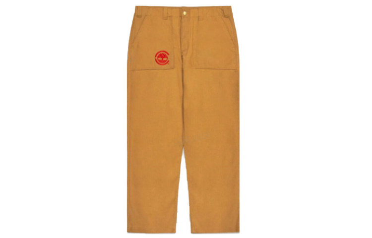 Lookbook Timberland x CLOT Collaboration Embroidered Geometric Pattern Brown Pants Unisex A63K5-P47