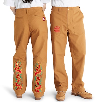 Timberland x CLOT Collaboration Embroidered Geometric Pattern Brown Pants Unisex A63K5-P47 Purchase Timberland x CLOT Collaboration Embroidered Geometric Pattern Brown Pants Unisex A63K5-P47