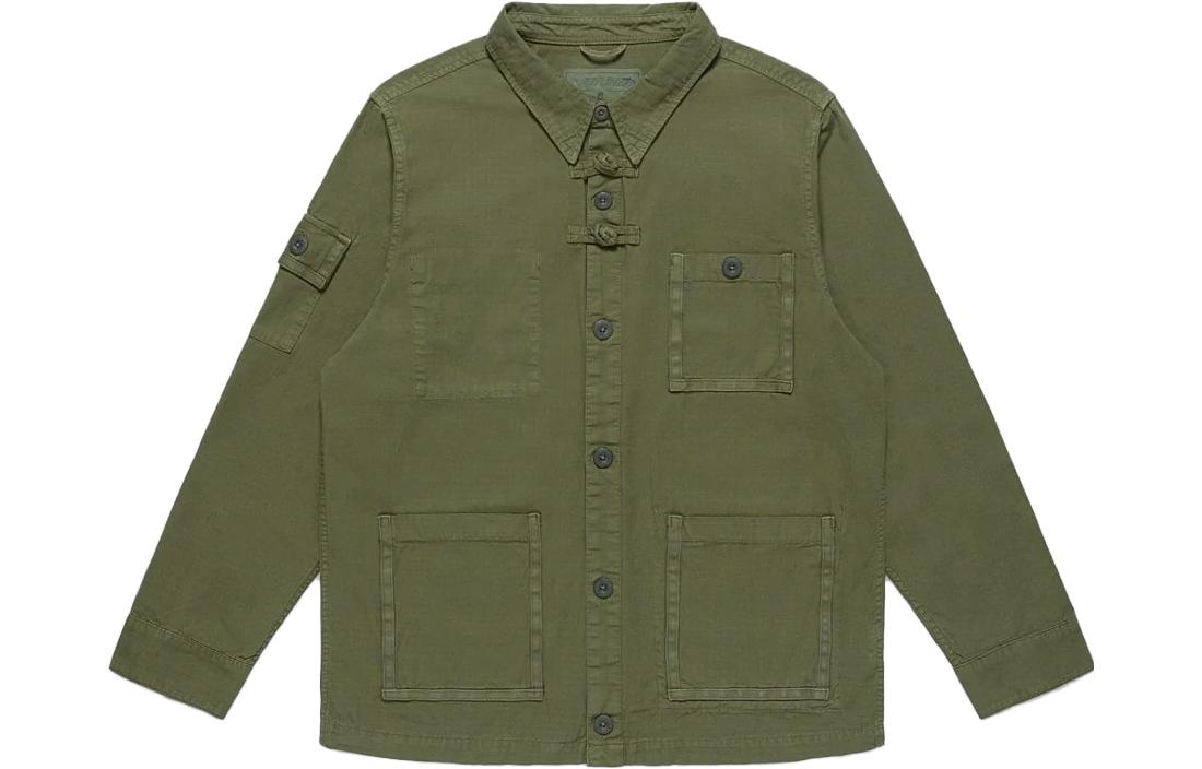 Timberland x CLOT SS23  Olive Utility Overshirt Jacket with Multiple Pockets. A6N3W