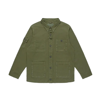 Timberland CLOT SS23 Olive Utility Overshirt Jacket with Multiple Pockets. A6N3W