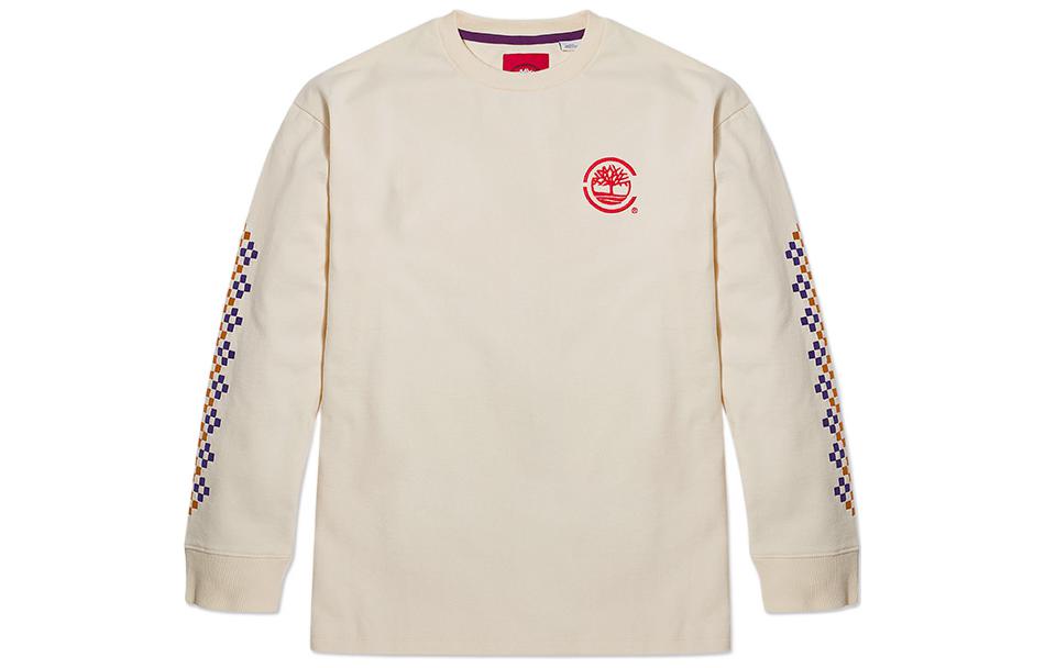 Timberland x CLOT White Geometric Embroidered Unisex Long Sleeve T-Shirt A63MD-V04
