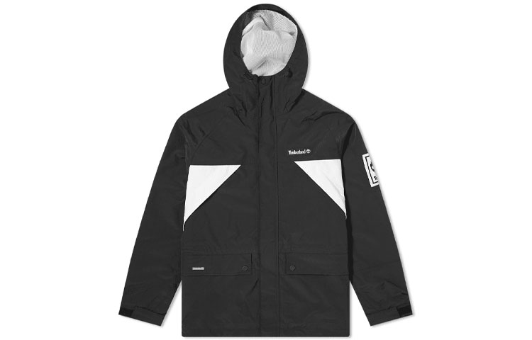 Timberland MASTERMIND WORLD Logo Print Colorblock Hoodie Jacket Black Men’s. A28YC-N92