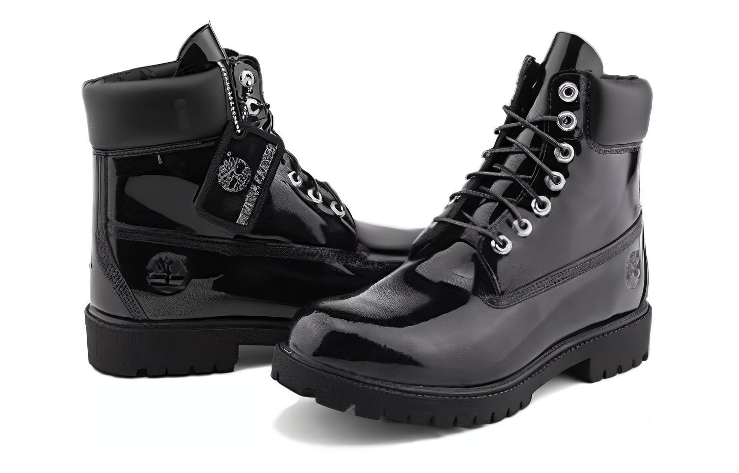Timberland Veneda Carter 6 Inch Boots 'Black Patent Leather' 圖 3