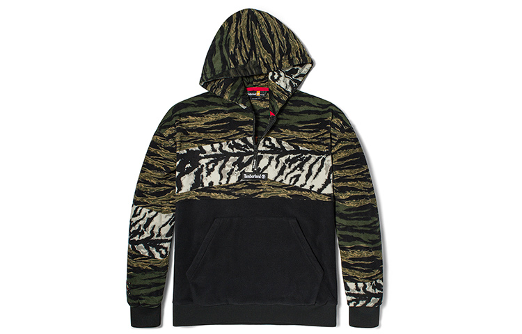 Timberland Year of the Tiger Camo Fleece Half-Zip Hoodie - Tiger Camo A27FG-CN2