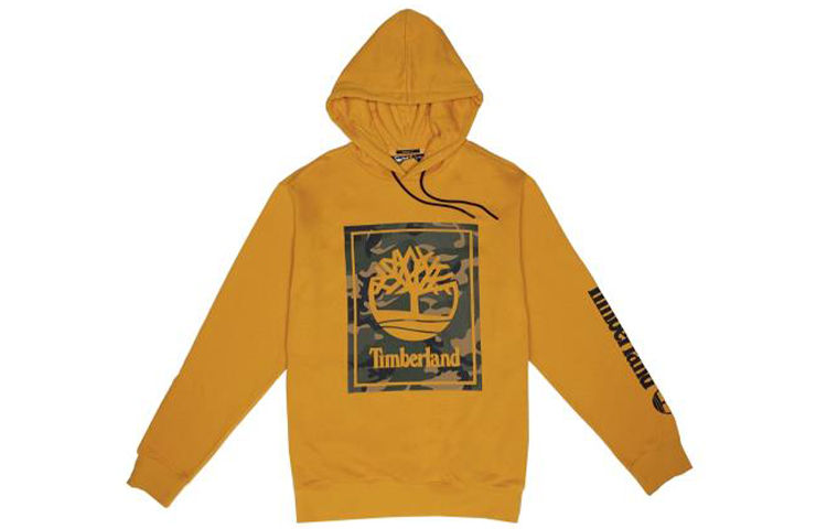 Timberland Yellow Camo Print Fleece Pullover Hoodie A2CN5-804