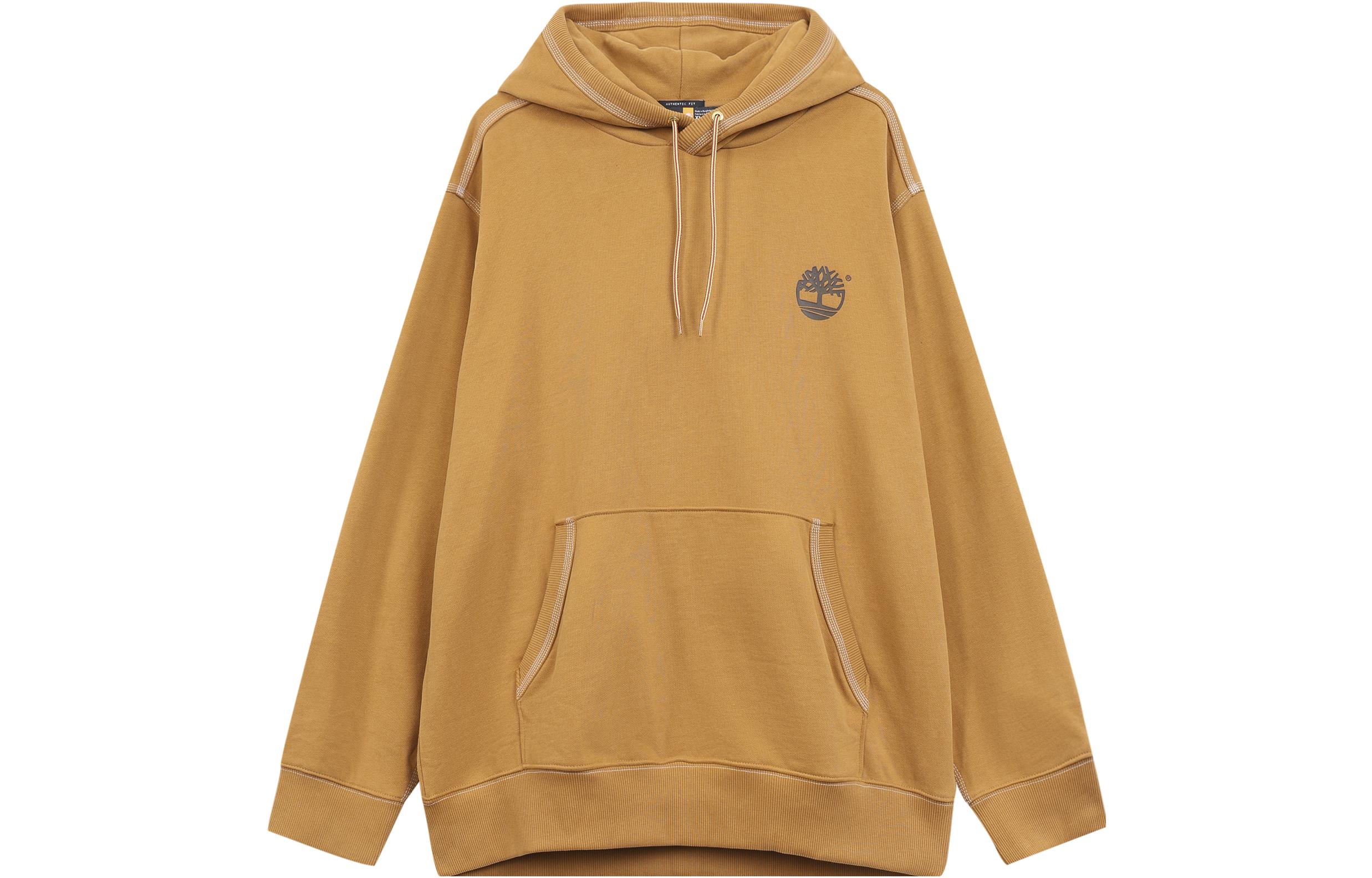Timberland Yellow Colorblock Hoodie with Tree Logo Print A27HP-P47