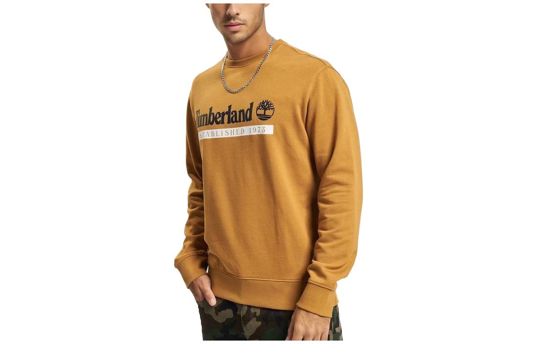 Timberland Yellow Crewneck Sweatshirt with Letter Print A2AWK-Z42