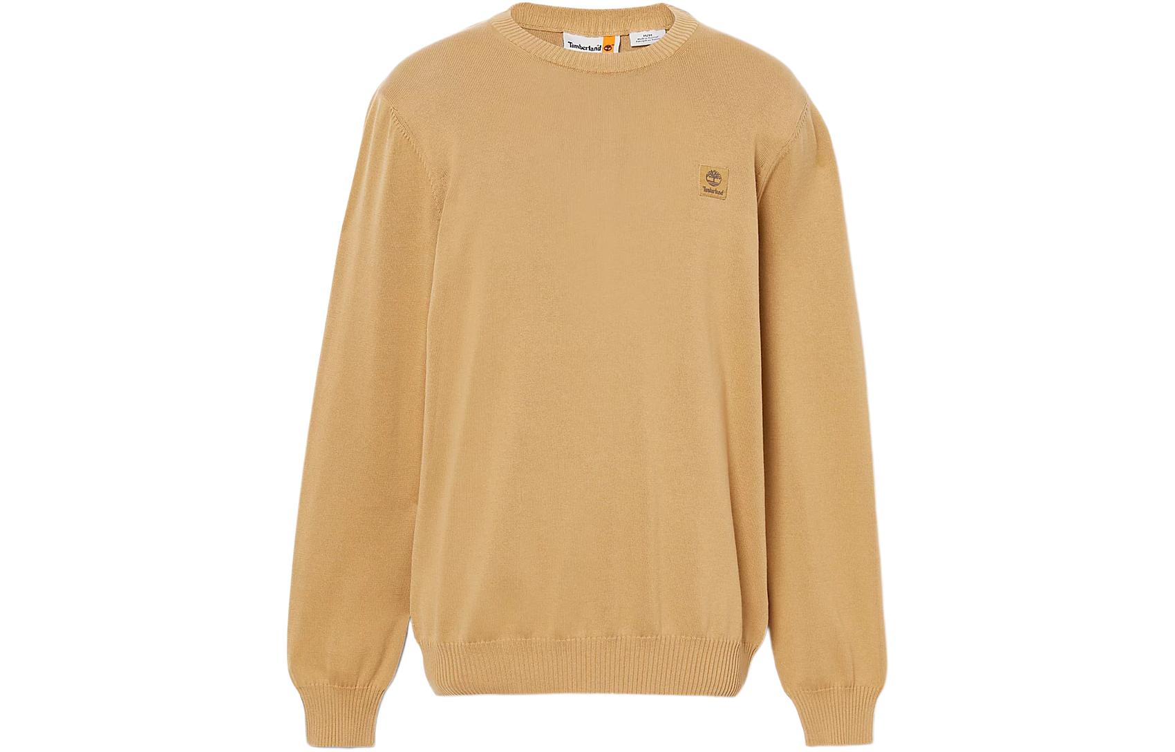 Timberland Yellow Crewneck Sweatshirt with Solid Logo Design A5UHQ-P47