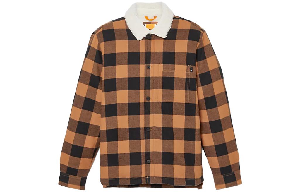 Timberland Yellow Plaid Print Fleece-Lined Jacket A6FWN-P50