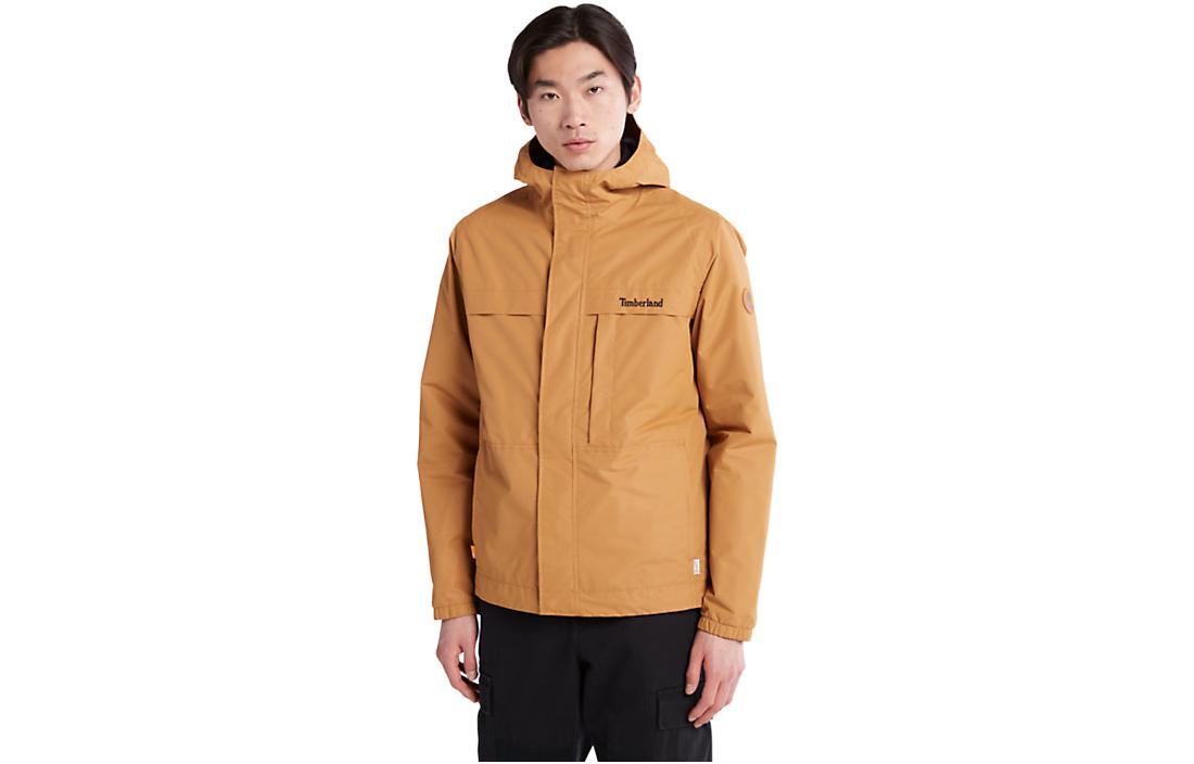 Timberland Yellow Waterproof Hooded Jacket with Multiple Pockets A5XRS-P47