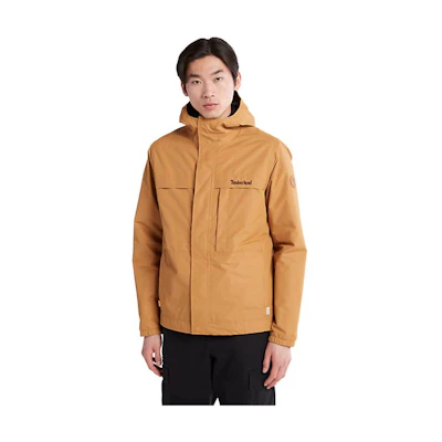 Timberland Yellow Waterproof Hooded Jacket with Multiple Pockets A5XRS-P47