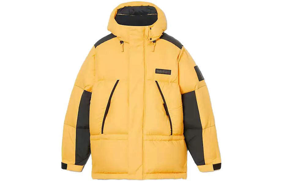 Timberland Yellow Zip-Up Hoodie Jacket with Logo and Long Sleeves TB0A6KMD723