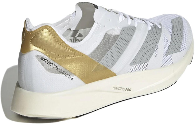 Tinman Elite x adidas Adizero Takumi Sen 8 'White Gold Metallic' GW1380 Shop Tinman Elite x adidas Adizero Takumi Sen 8 'White Gold Metallic' GW1380