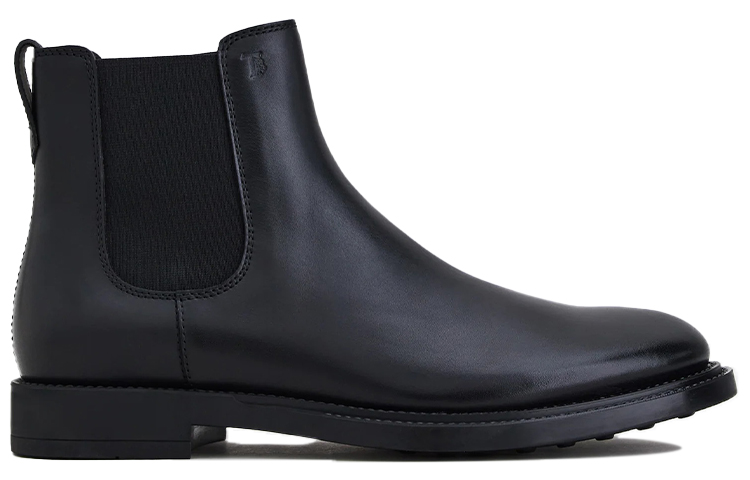 Order 토즈 슬릭 블랙 레더 첼시 부츠 (Tod's Sleek Black Leather Chelsea Boots - shortened) XXM62C00P20OLWB999