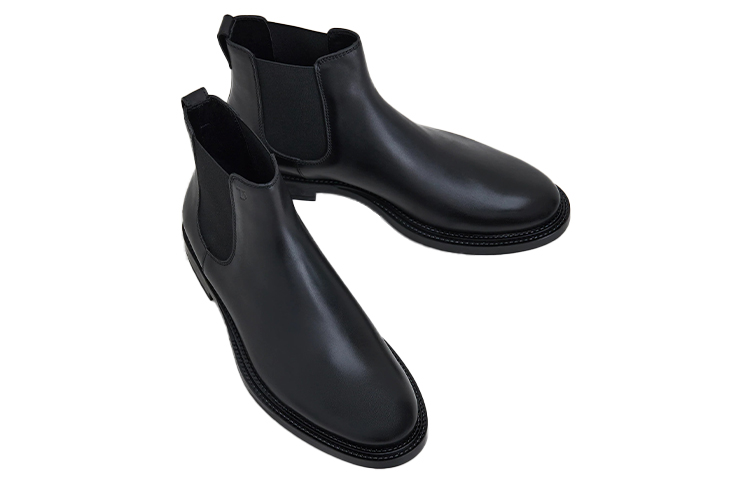 Lookbook 토즈 슬릭 블랙 레더 첼시 부츠 (Tod's Sleek Black Leather Chelsea Boots - shortened) XXM62C00P20OLWB999