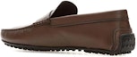 Order TOD'S City Gommino 'Brown Emblem Leather Loafer' XXM42C00640D9CS801