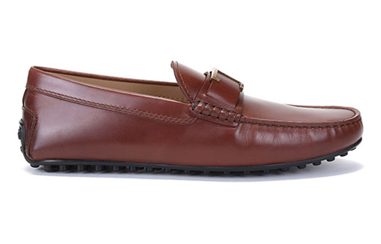 TOD'S CITY Gommino Leather 'Brown T-Buckle Loafers' 圖 2