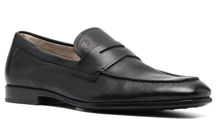 TOD'S Classic Loafer 'Logo Embossed Black' 圖 2