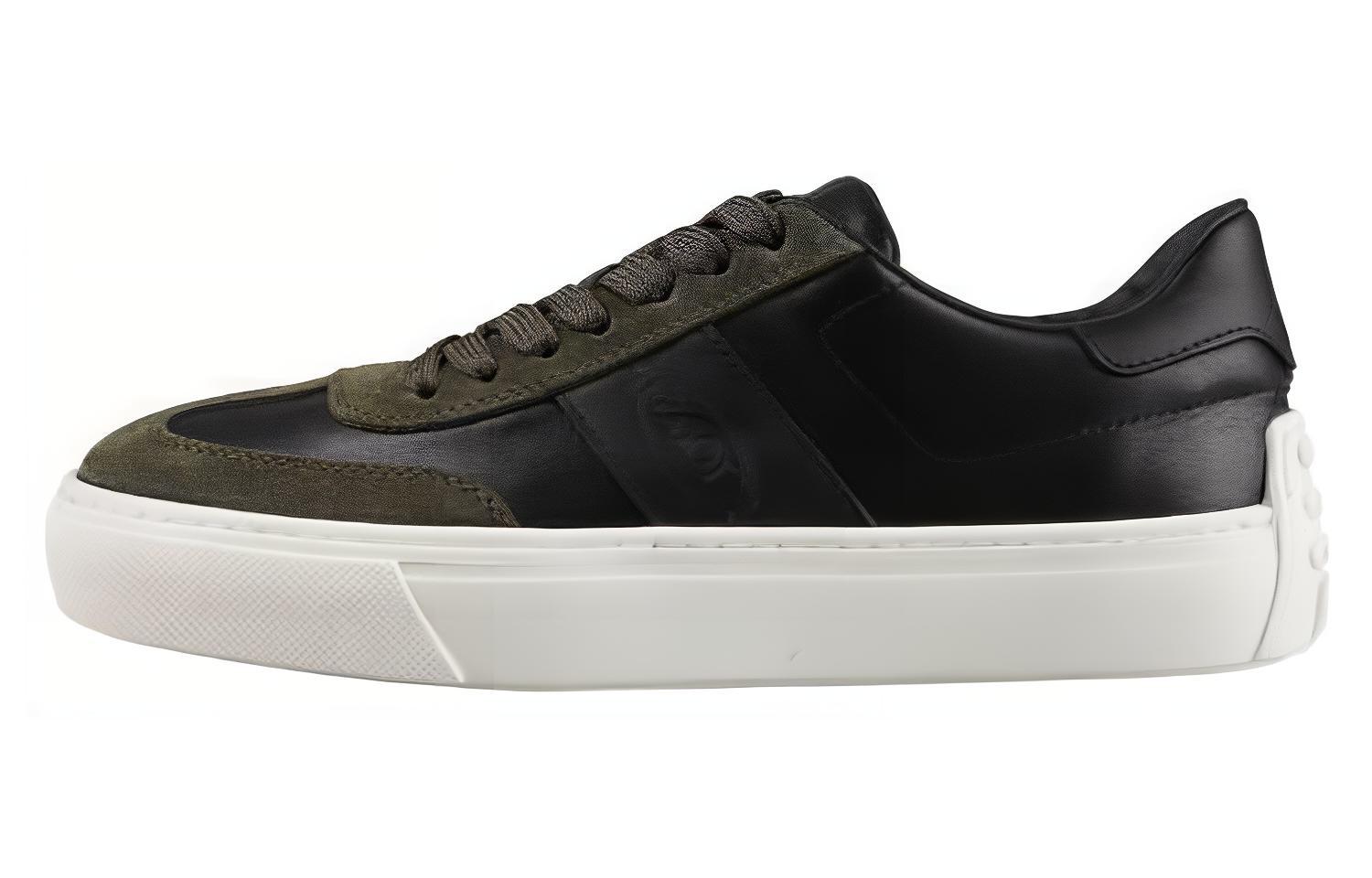 TOD'S Fashion Round-Toe Low-Top Sneakers 'Black'
