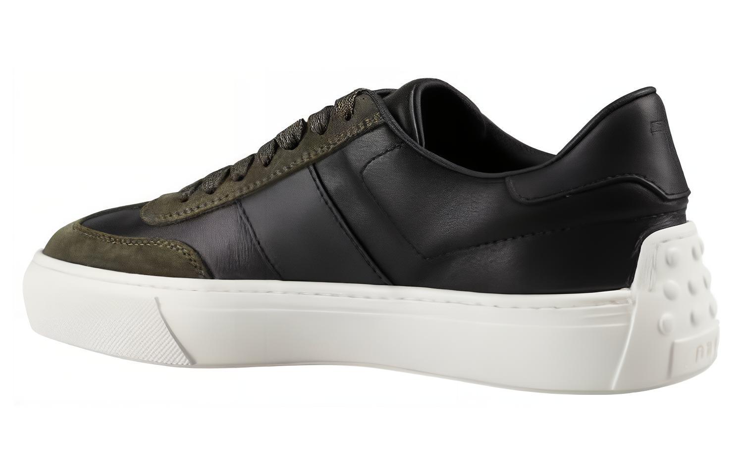 TOD'S Fashion Round-Toe Low-Top Sneakers 'Black' 圖 2