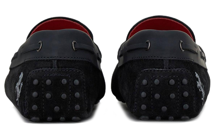 Shop TOD'S for Ferrari Gommino 'Black Suede' XRM0GW0K510M4IB999