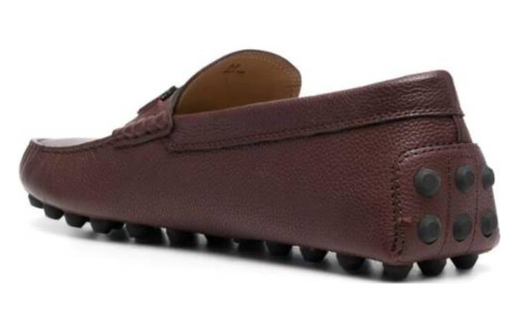 Shop TOD'S托德斯 圓頭套穿 豆豆鞋 男款 棕色