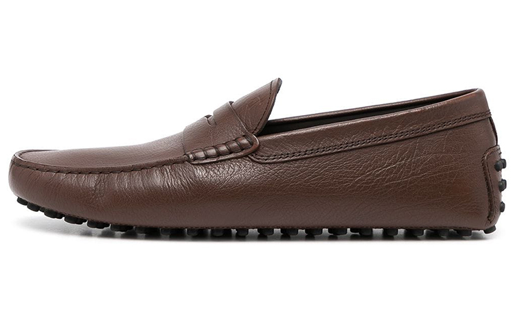 TOD'S Gommino Loafer 'Almond Toe Pebbled Brown'