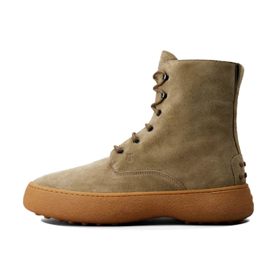 TOD'S High-Top Leather Desert Boots 'Beige'