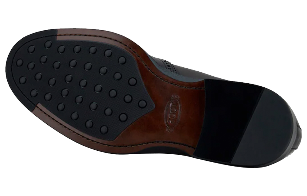 Shop TOD'S Kasut Bertali 'Kasual British Hitam' XXM01E0O530PM6B999