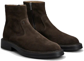 Shop Bottines en Cuir TOD''S ''Marron Foncé'' XXM61K0HM10RE0S800