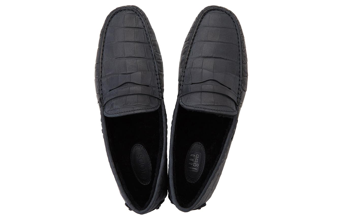 TOD'S Leather Casual Shoes 'Black' 圖 4