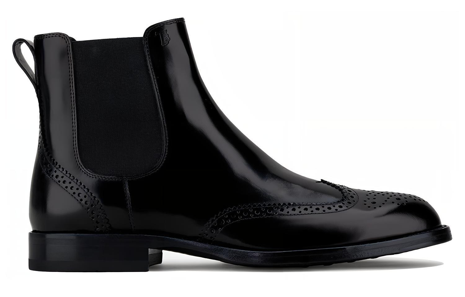 TOD'S Leather Chelsea Boots 'Black' 圖 2