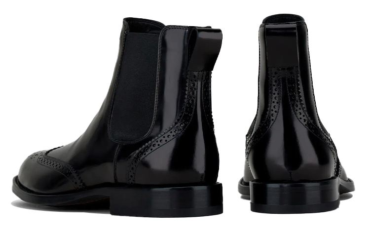 TOD'S Leather Chelsea Boots 'Black' 圖 3