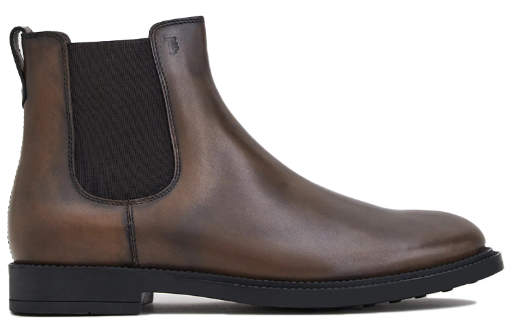TOD'S Leather Chelsea Boots 'Deep Brown' 圖 2