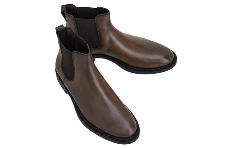TOD'S Leather Chelsea Boots 'Deep Brown' 圖 3