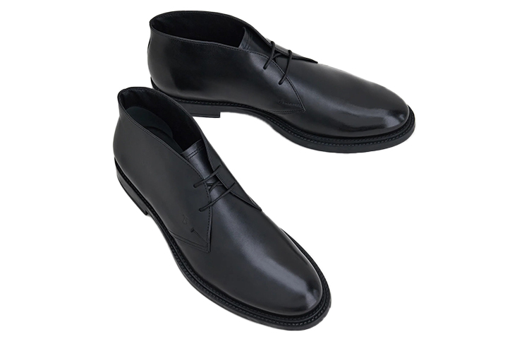 TOD'S Leather Desert Boot 'Black' 圖 3