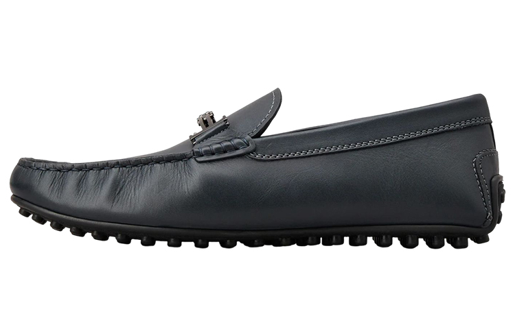 Buy TOD'S Leather Double T Loafer 'Blue' XXM42C0GP90N6MU805