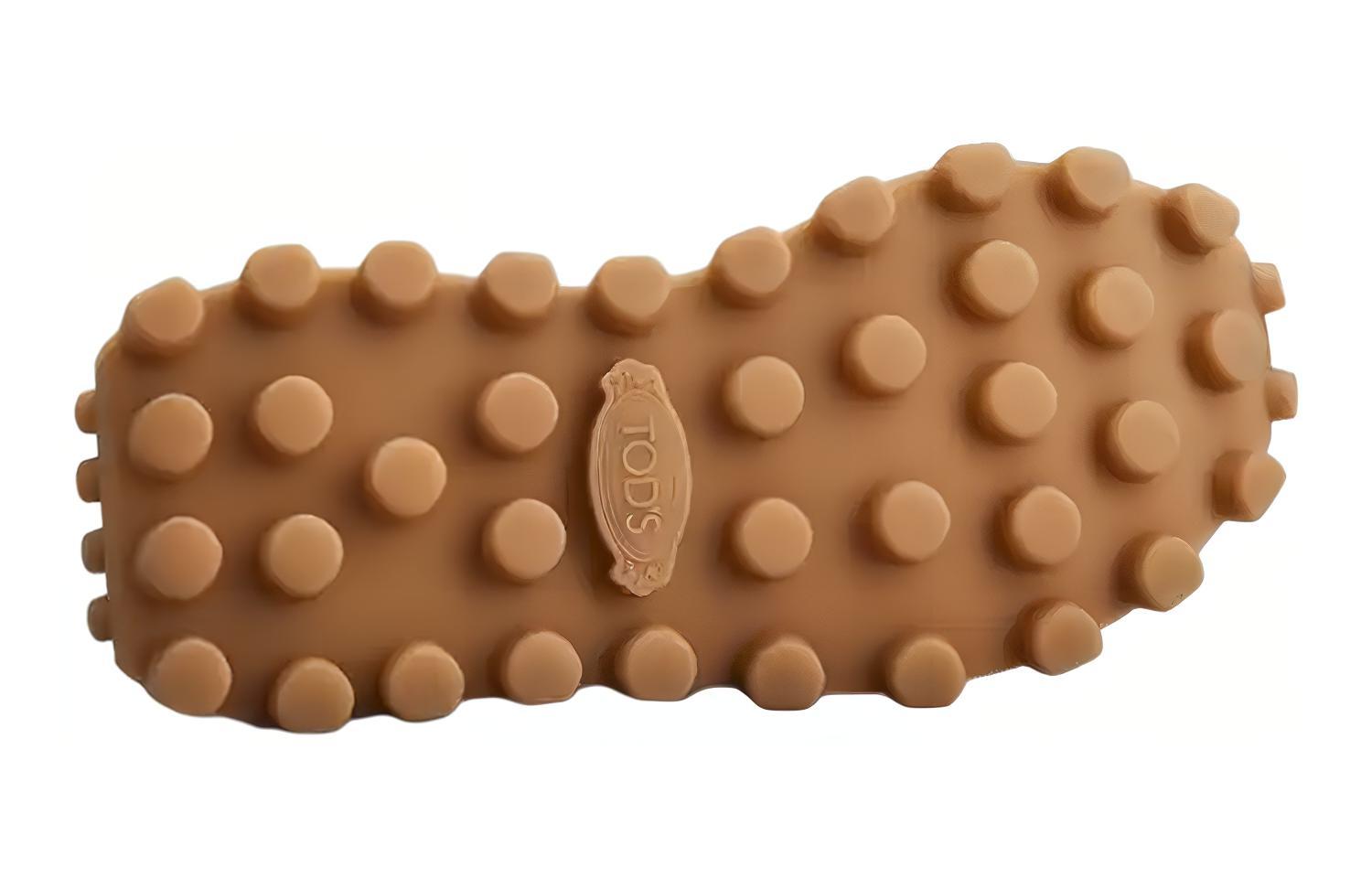 Shop TOD'S 皮革織物時尚運動休閒鞋 白色