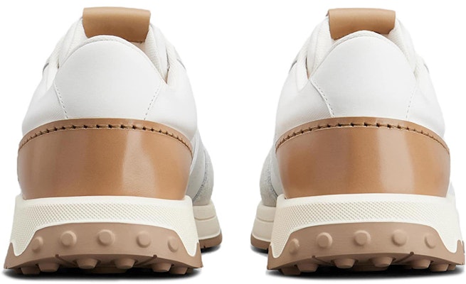 TOD'S Leather Fabric Lace-Up Low-Top Sneaker 'White Grey Brown' XXM63K0GT80R08140G Lookbook TOD'S Leather Fabric Lace-Up Low-Top Sneaker 'White Grey Brown' XXM63K0GT80R08140G