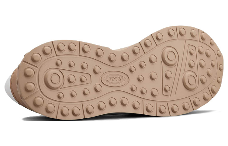 Shop トッズ レザー×ファブリック スニーカー 白/灰/茶 XXM63K0GT80R08140G