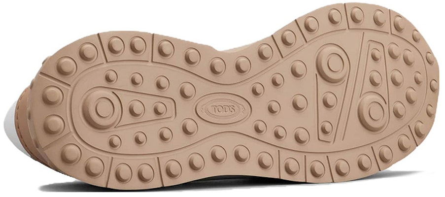TOD'S Leather Fabric Lace-Up Low-Top Sneaker 'White Grey Brown' XXM63K0GT80R08140G Shop TOD'S Leather Fabric Lace-Up Low-Top Sneaker 'White Grey Brown' XXM63K0GT80R08140G