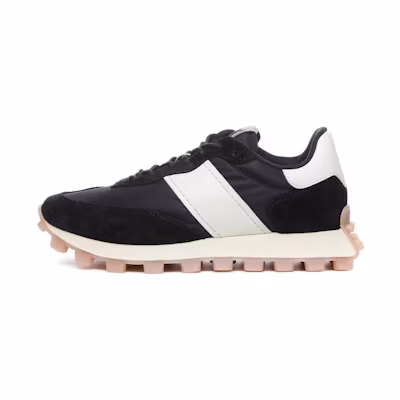 TOD'S Leather Lace-Up Low-Top Sneaker 'Black'