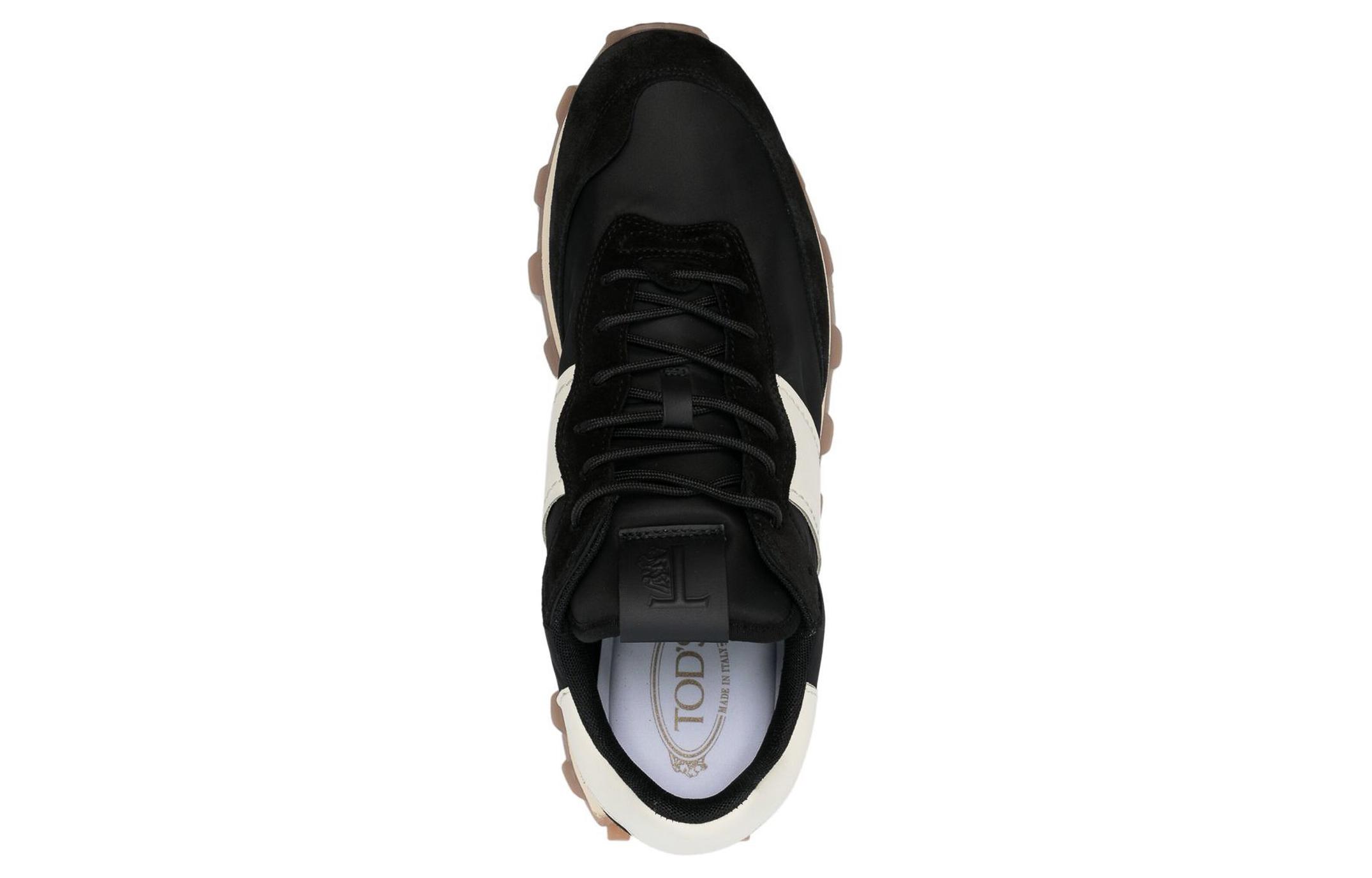 TOD'S Leather Lace-Up Low-Top Sneaker 'Black' 圖 5