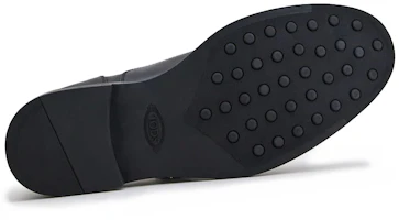 Shop TOD'S 皮革綁帶鞋 黑色